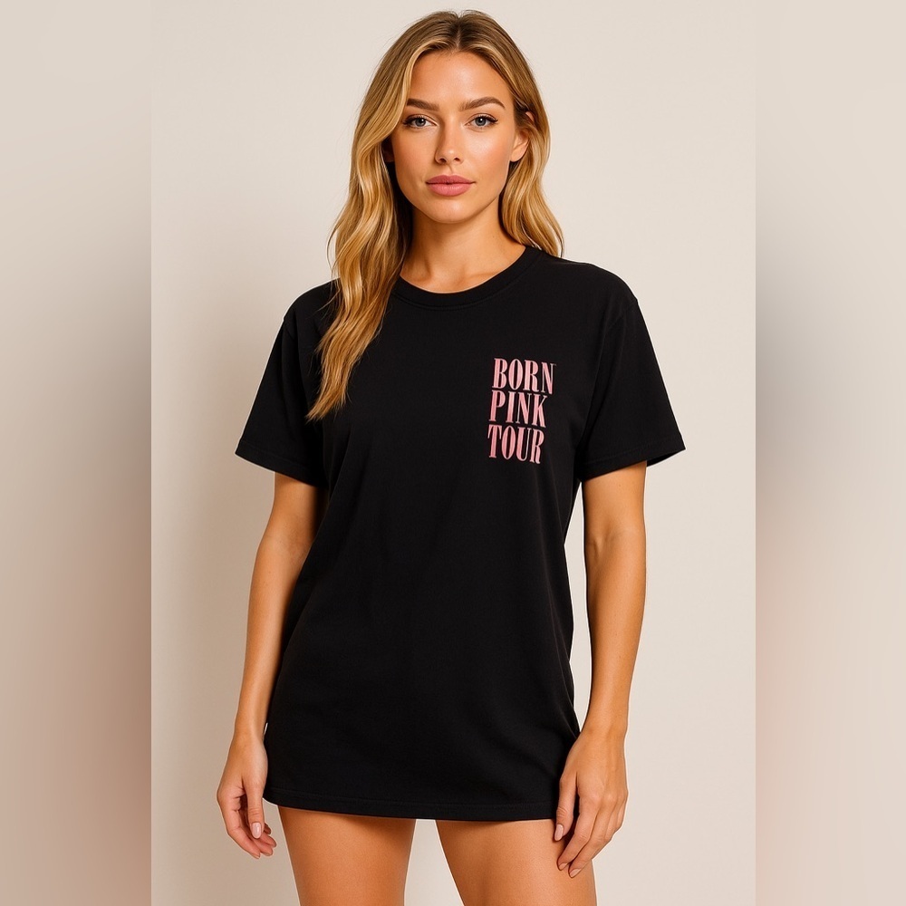 BlackPink Black Pink Tour Tee Short Sleeve Size Large